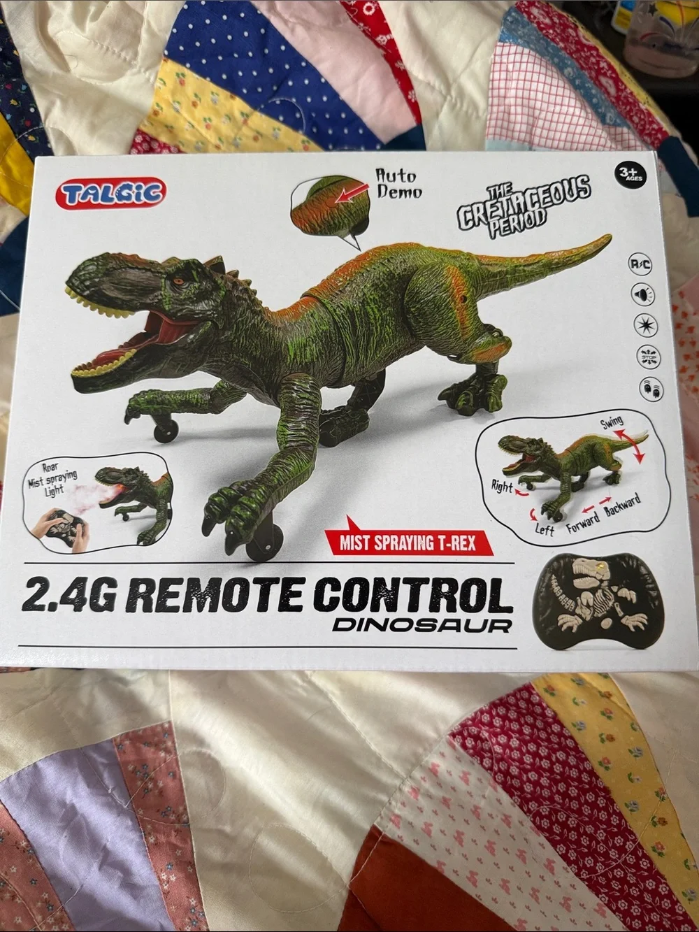 NWT sealed Talgic Mist Spraying T-Rex 2.4G Remote Control Dinosaur 3+